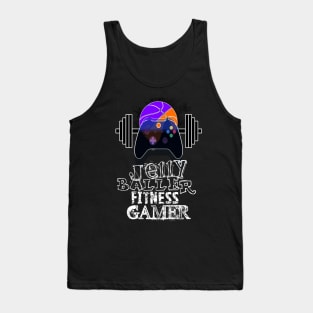 Jelly Baller Fitness Gamer  - Basketball Graphic Typographic Design - Baller Fans Sports Lovers - Holiday Gift Ideas Tank Top